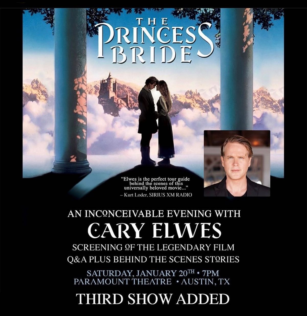 Cary Elwes The Princess Bride Tour Poster 2026